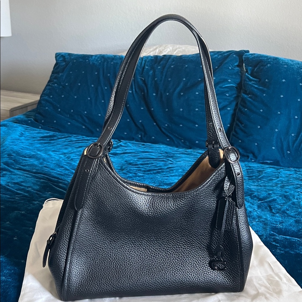 Coach Lori Black Pebbled Leather Bag
